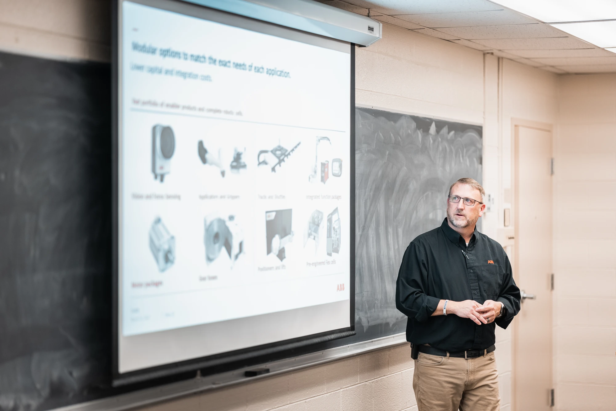 An ABB speaker presenting at our 2023 info session