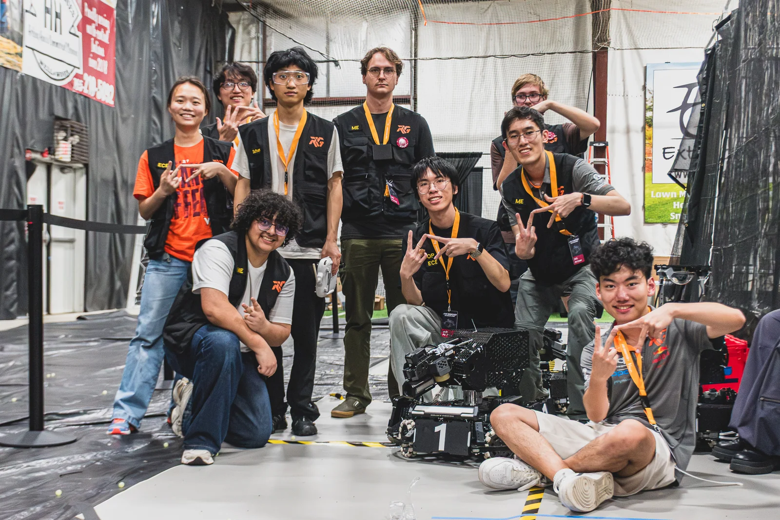 Team photo with our Hero robot