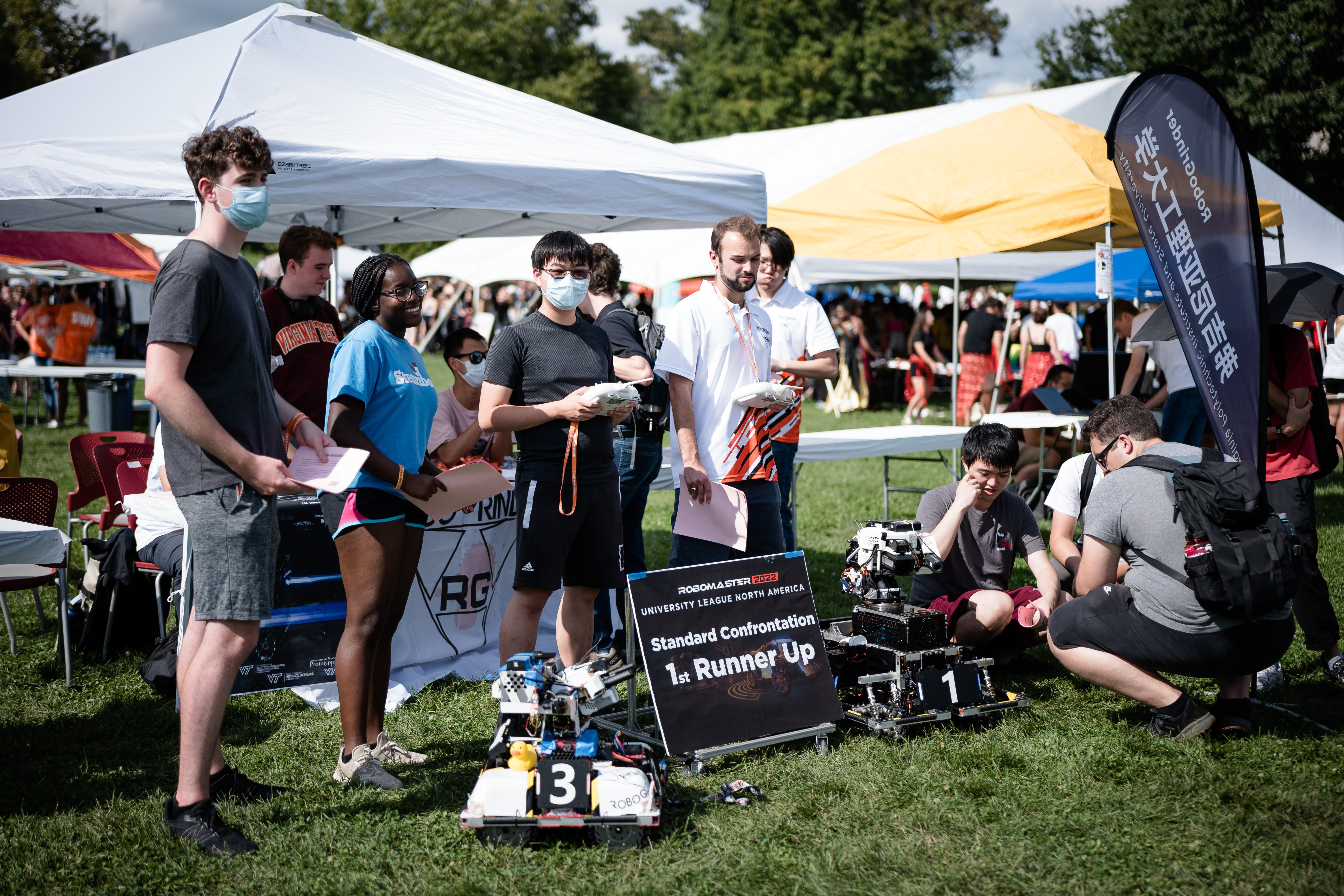 Sharing RoboGrinder with visitors at Gobblerfest 2022