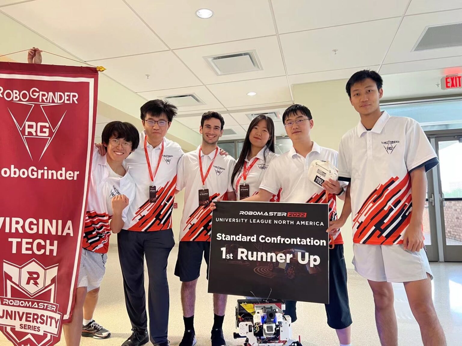 Celebrating the first runner-up finish together
