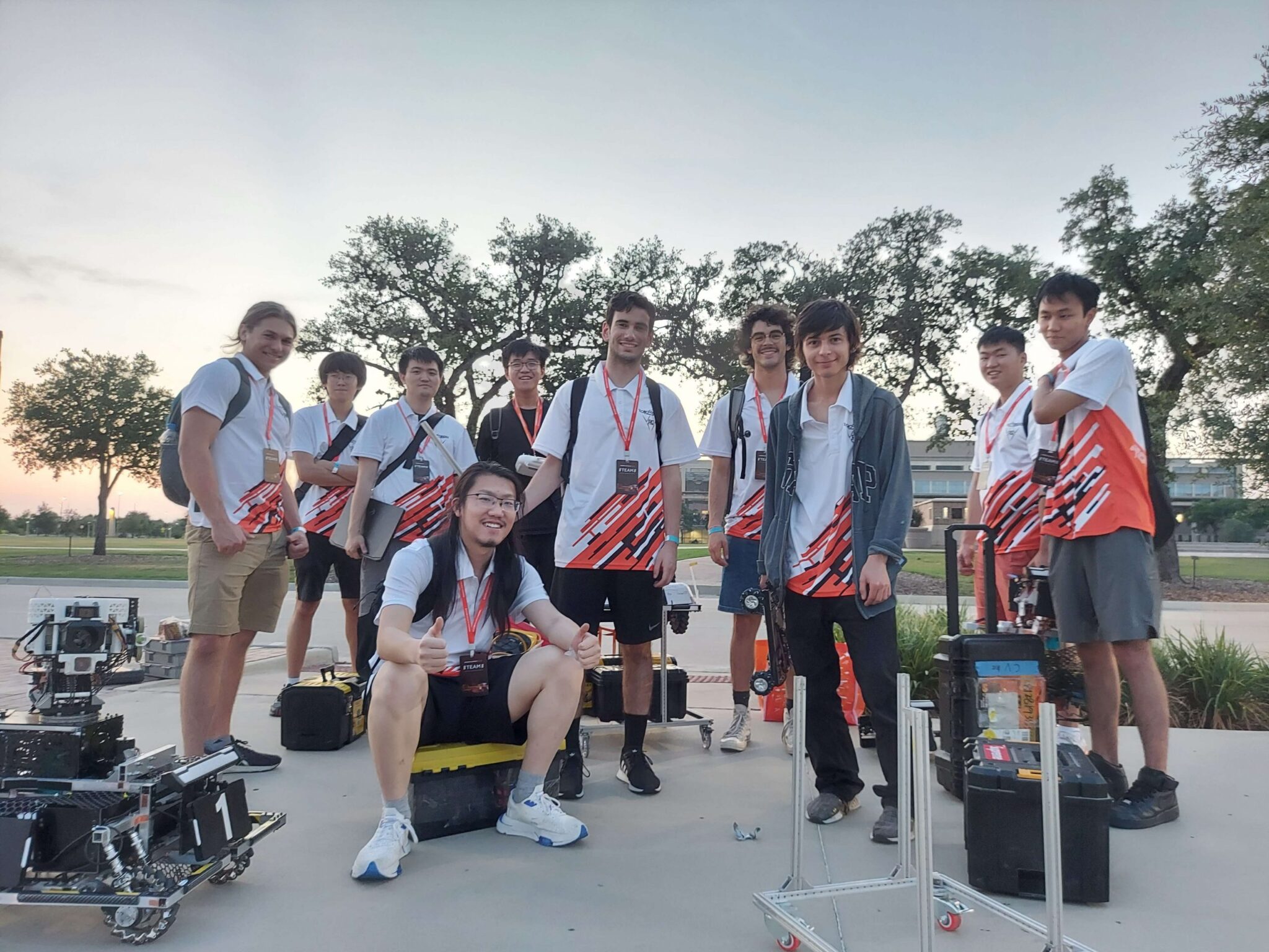The team together outside the Lone Star venue