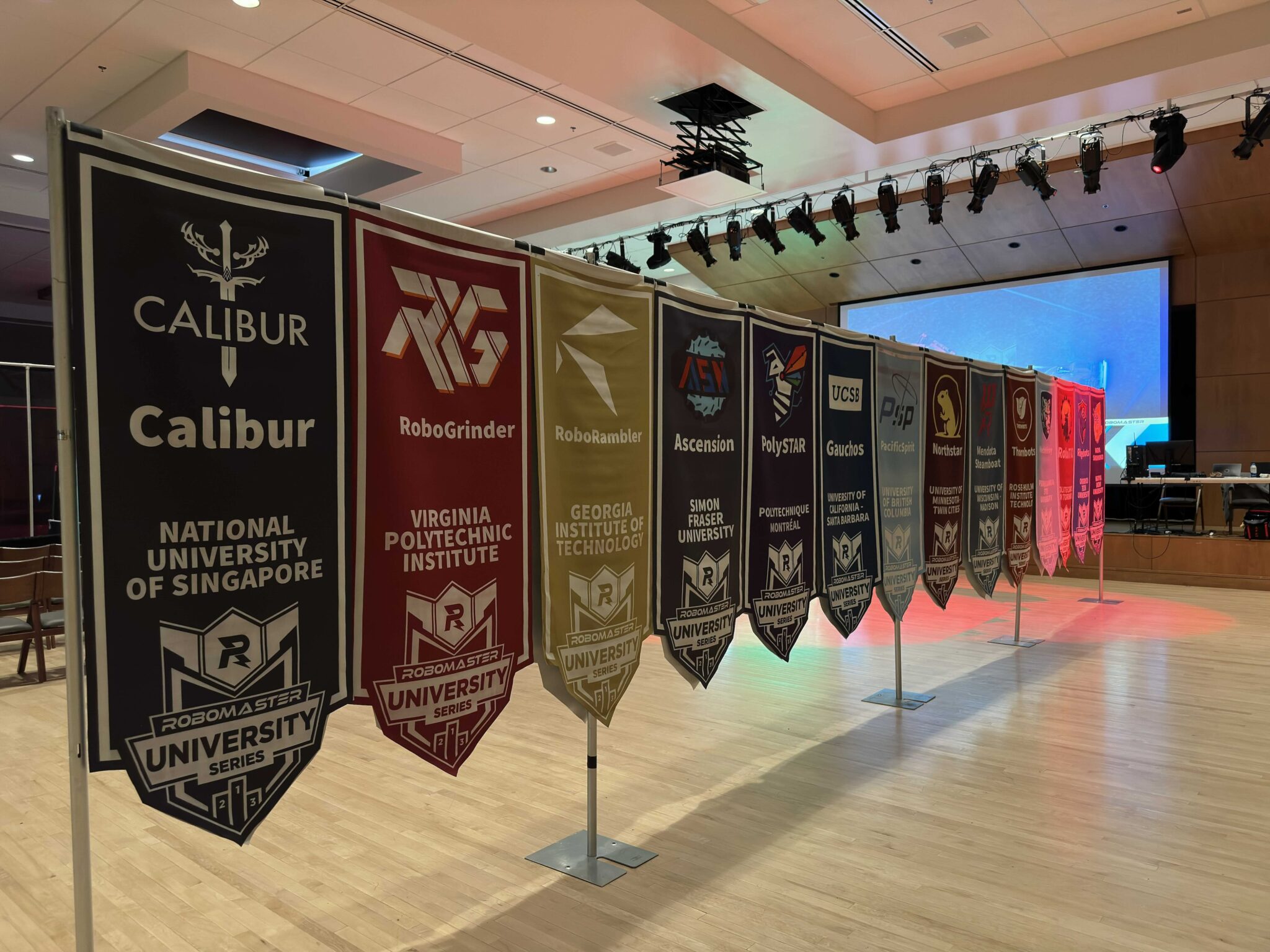 University team banners at RoboMaster Colorado